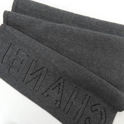 Chanel Shawl Aaa623 Gray-×black 2025 Cruises Cashmere Logo Simple