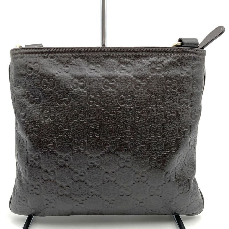 Gucci 201538 Shoulder Bag Guccissima Light Shape Small Leather Brown Crossbody