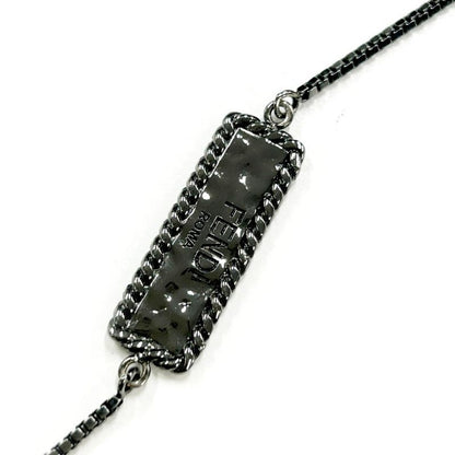 Fendi Metal Logo Necklace Black 414176 Necklace