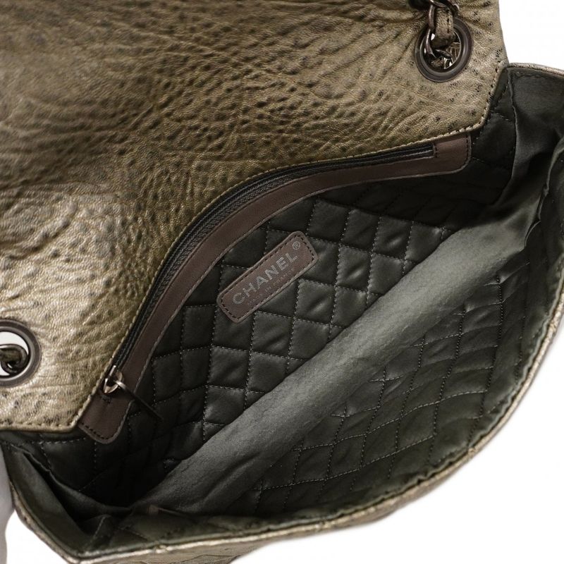 Chanel Shoulder Bag Matelasse Leather Silver Hardware Women