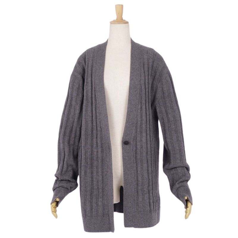 Hermes 21AW Cardigan Long Sleeve Rib Knit