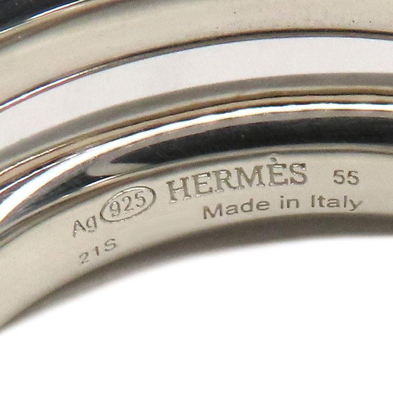 Hermes Ring Vertiju Ag925 SV Silver - Manufactured In 2021 #55 Unisex