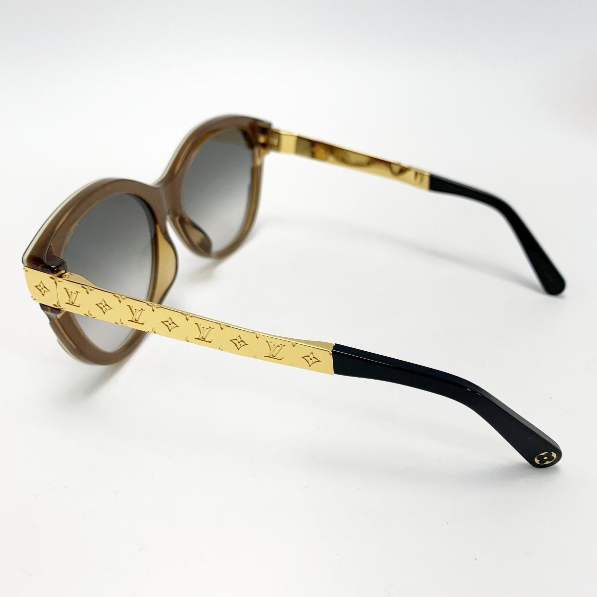 Louis Vuitton Sunglass Es Monogram Metal Frame Z1857e Noir X Gold Box with Bag
