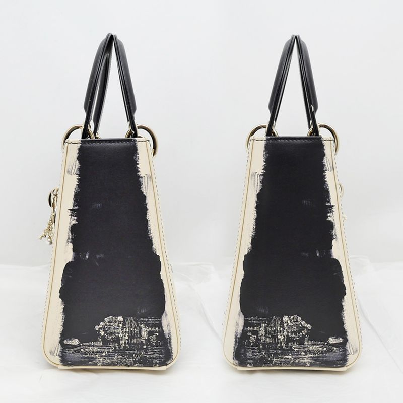 Lady dior Handbag Shoulder - Eiffel Tower 2024 Fall Collection Black
