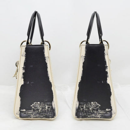 Lady dior Handbag Shoulder - Eiffel Tower 2024 Fall Collection Black