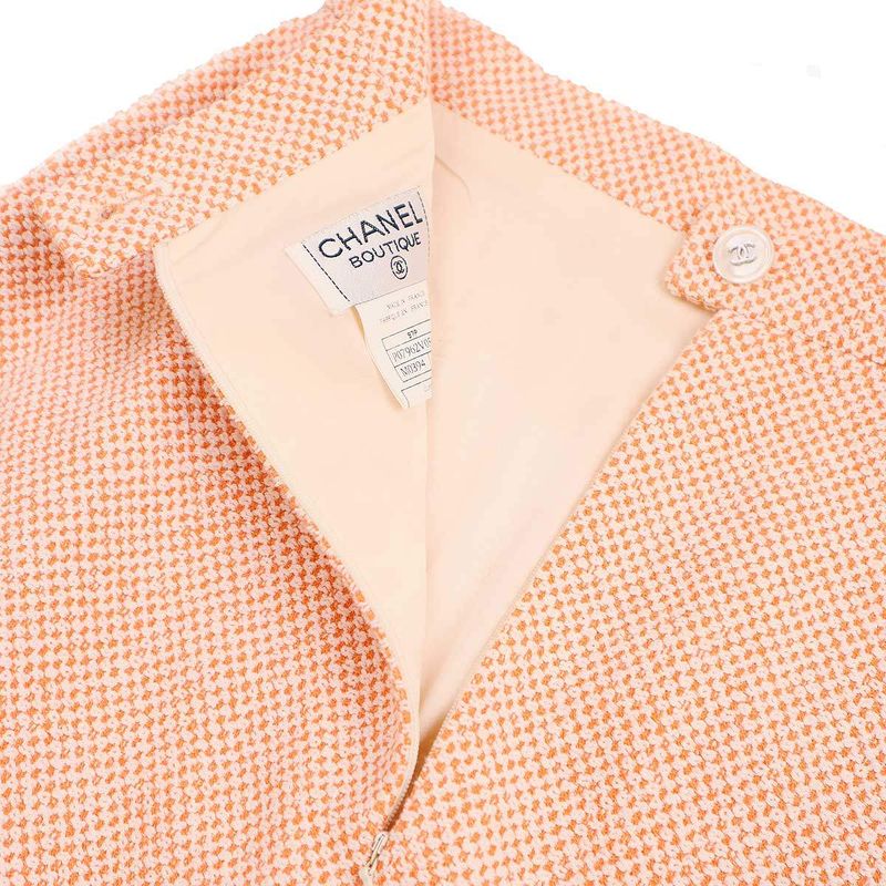 Chanel 1997 Vintage Double Breasted Tweed Jacket and Skirt Set P07962v05404