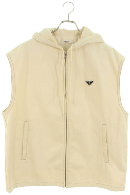 Prada 23SS Geb220 Triangle Plate Hooded Vest Men's S