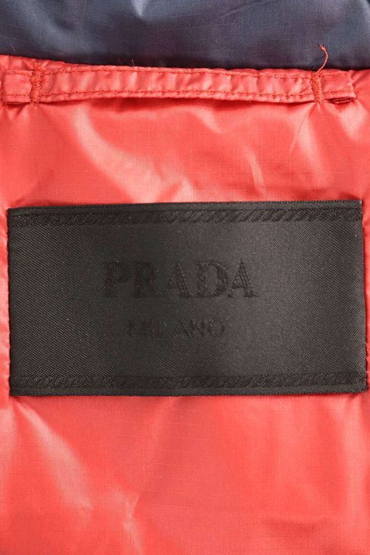 Prada Sgb857 Triangle Logo Plate Nylon Hooded Coat Down Jacket Men 46
