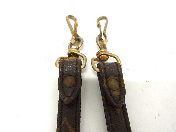 Louis Vuitton Monogram Bag Shoulder Strap Crossbody Women Brown Aq1244