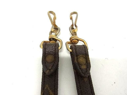 Louis Vuitton Monogram Bag Shoulder Strap Crossbody Women Brown Aq1244