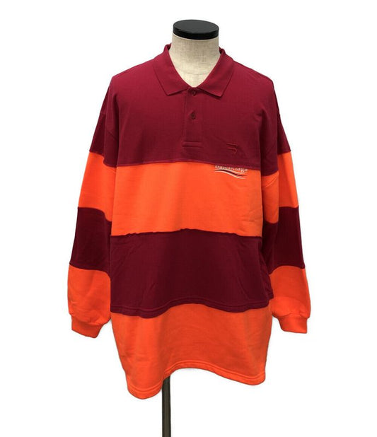 Balenciaga Beautiful Patchwork Long Sleeve Polo Shirt 657073 Men's Size XXS