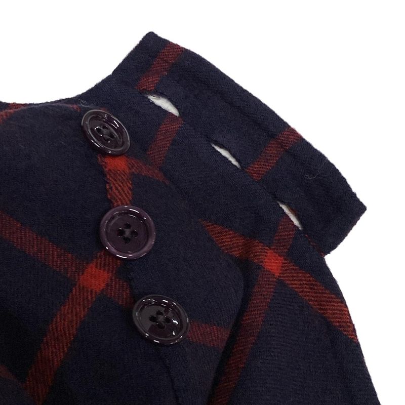 Gucci Poncho Size 36 S Women - 569213 Zabxv Purple And Red Cape/gg Pattern/check