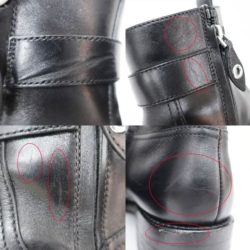 Louis Vuitton Boots Waist Side Line Black Svhardware LV Short Leather