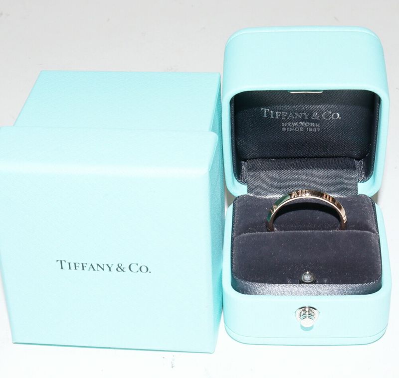 Tiffany & Co Ring 18K Pink Gold Atlas X Closed Narrow Ring Width 3mm (012in)
