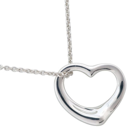 Tiffany & Co Open Heart Elsa Peretti 925 Silver Ladies 6.2g Necklace