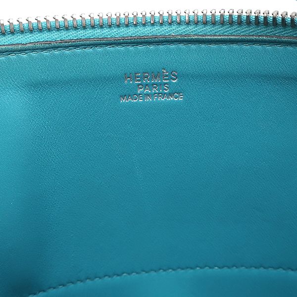 Hermes 2way Bag Bolide 27 Chevre Turquoise Silver Hardware Blue Shoulder H