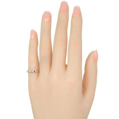 Cartier Ballerina Curve Pt950platinum × Diamond #7 Ladies 3g Ring