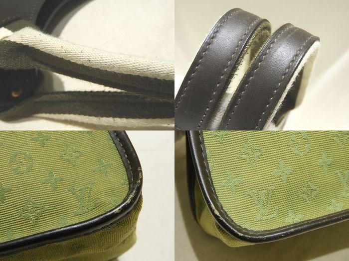 Louis Vuitton M92327 Sac Catrine Tote Monogram Mini Khaki X Dark Brown Leather