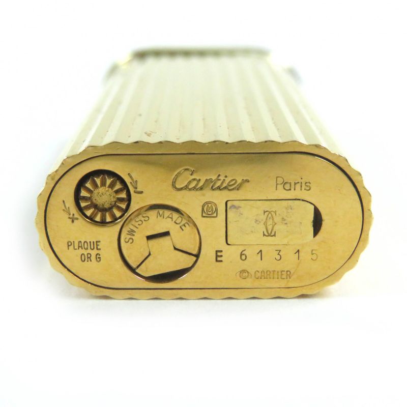Cartier New Shape Short Trinity Oval Stripe Gas Lighter Smoking