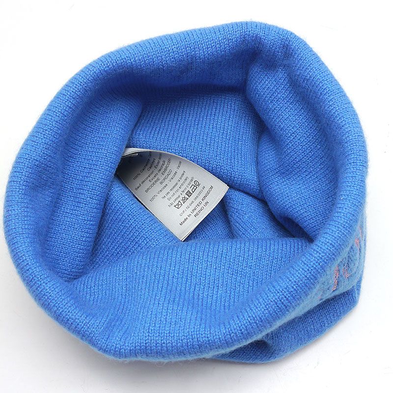 Dior Knit Cap Beanie Cashmere Blue Logo Embroidery