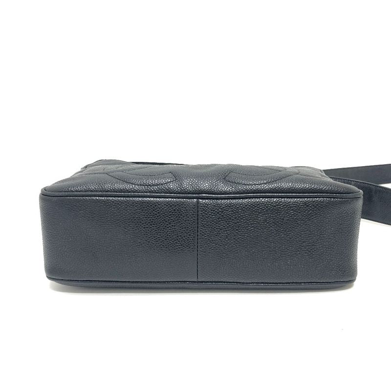 Chanel Shoulder Bag Triple Coco A04633 Caviar Skin Black