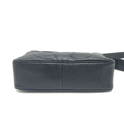 Chanel Shoulder Bag Triple Coco A04633 Caviar Skin Black