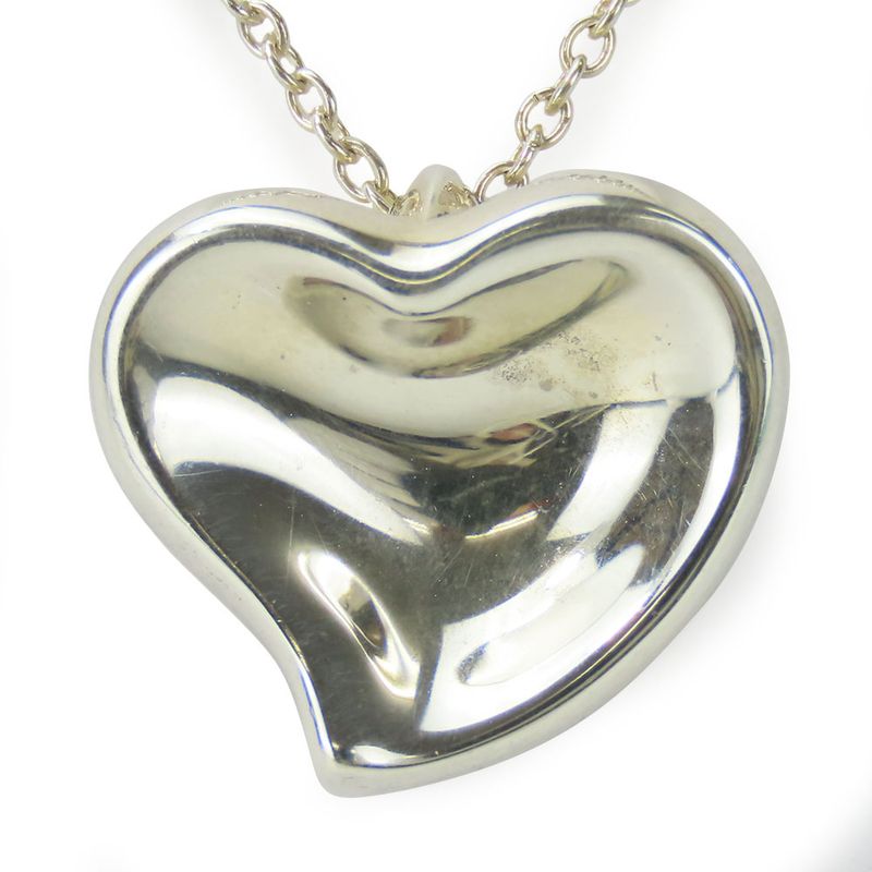 Tiffany & Co Necklace Curved Heart 925 Silver Approx 4.1g Silver Accessories