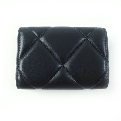 CHANEL Ap1789 19 Small Flap Wallet Lambskin Matelasse With Coco Mark Trifold