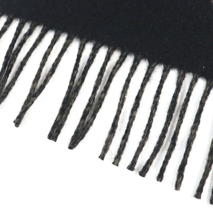 Hermes H394808t Zigzag Sangle 100% Cashmere Shawl Scarf Black Basalt With Box