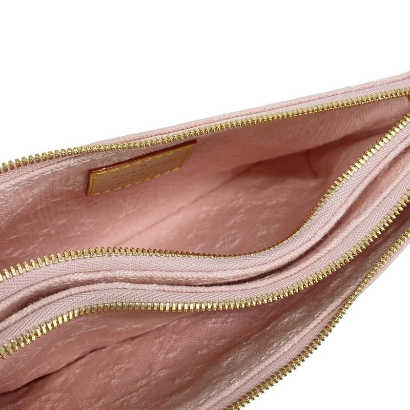 Louis Vuitton Shoulder Bag Monogram Denim Pochette Liv M14159 Washed Pink