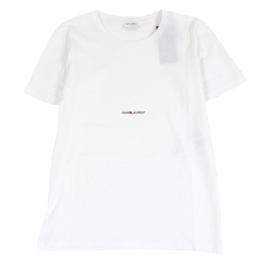 Saint Laurent Paris 2021 464572 100% Cotton Logo Print Crew Neck Short Sleeve