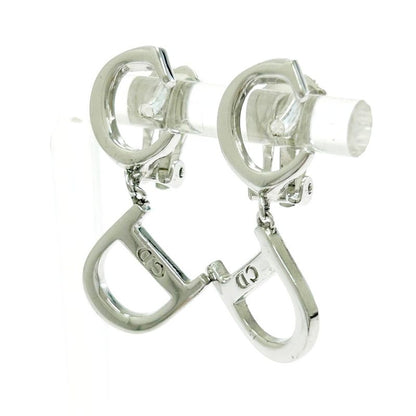 Christian Dior Metal CD Logo Swing Earrings Ladies Silver 489962 Earrings