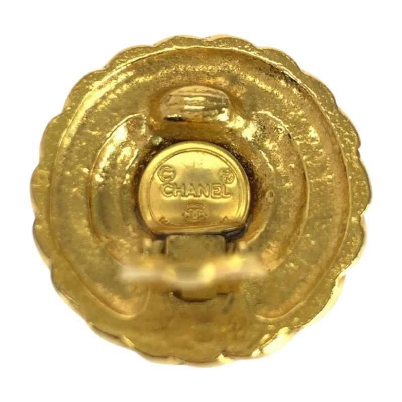 Chanel Coco Mark Gold Plated Earrings Ladies 505190