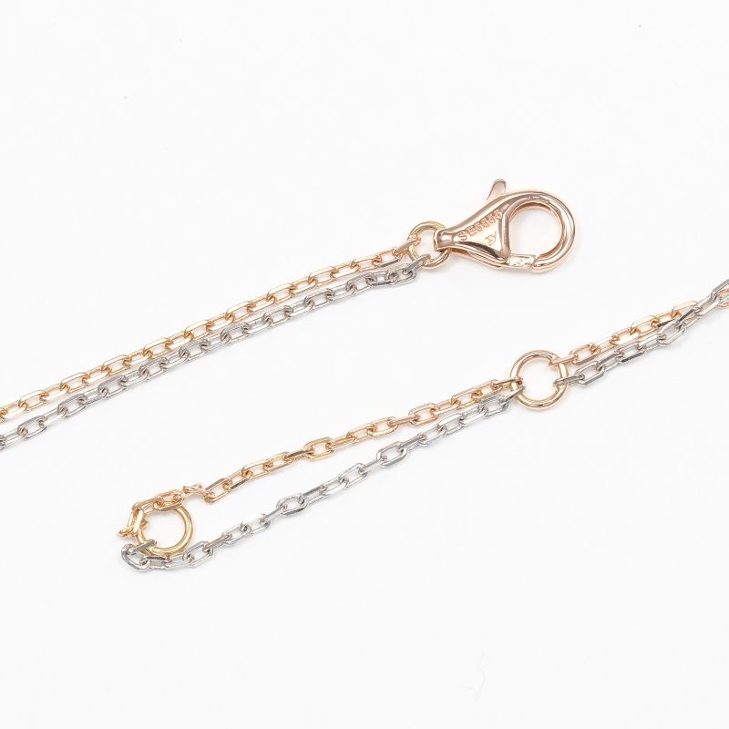 Cartier Love Three Hoops 18K Pink Gold X 18K White Gold X Diamonds Ladies 8.8g