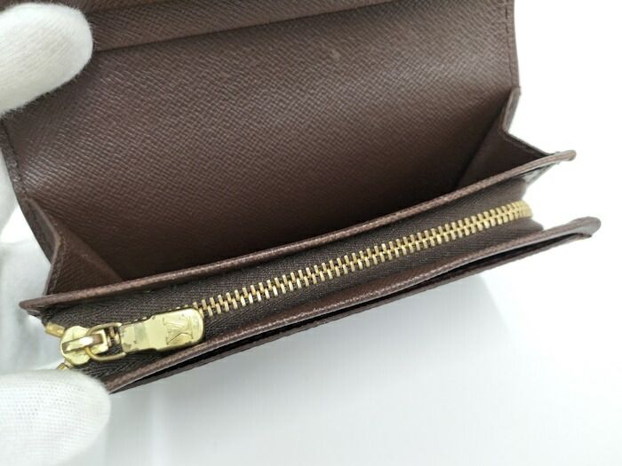 Louis Vuitton Porte Feuille Tresor Fold Wallet With L-shaped Zipper Damier