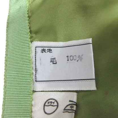 Good Christian DIOR Flared Tuck Pleated Skirt Bottoms Vintage S Green Women Used