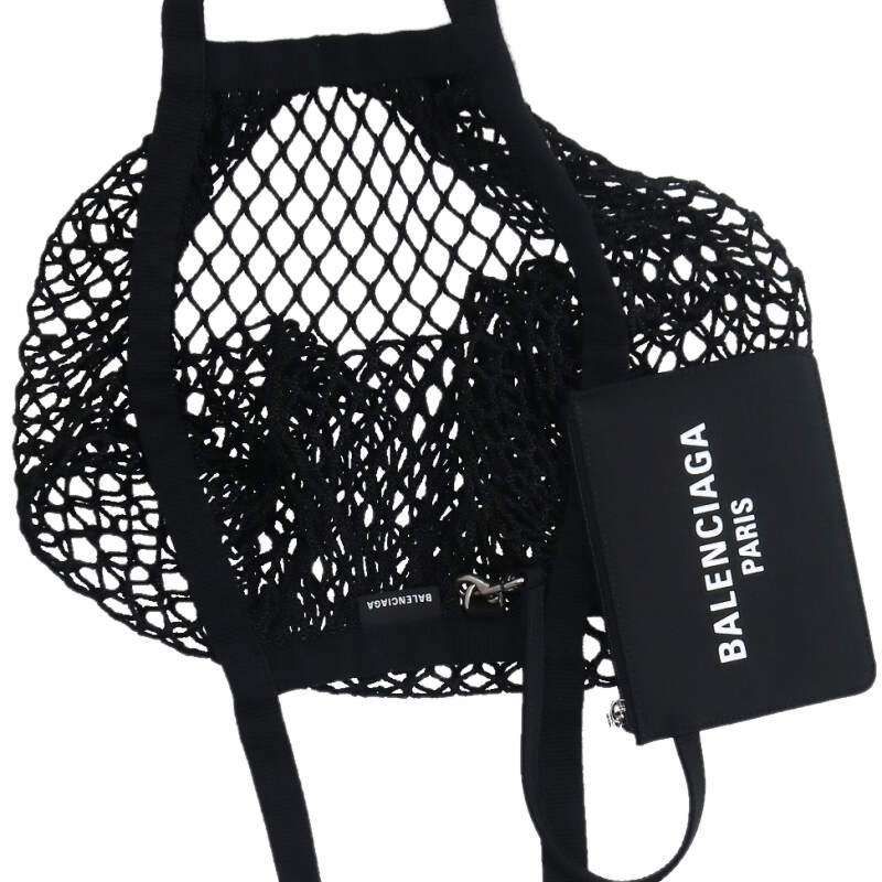 Balenciaga 24SS 792851 24 7 Medium Bag Fishnet Tote Bag Men's