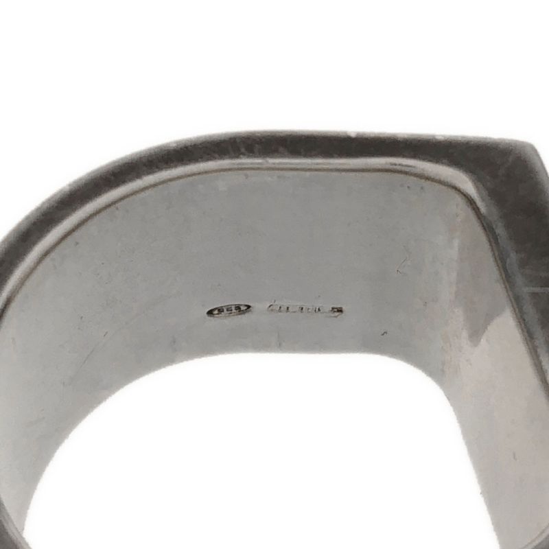 Gucci Square Signet Ring Silver About Size 14