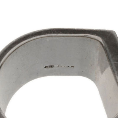 Gucci Square Signet Ring Silver About Size 14