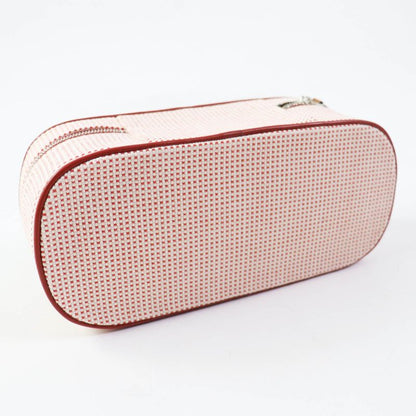 Hermes Escal Cognac Silver Hardware Cosmetic Pouch With Box Made In France