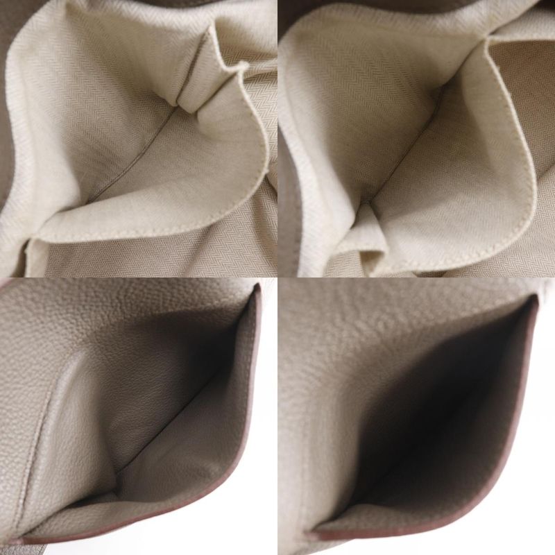 Hermes Sac Alfred 35 Taurillon Clemence Taupe □O Men's Shoulder Bag