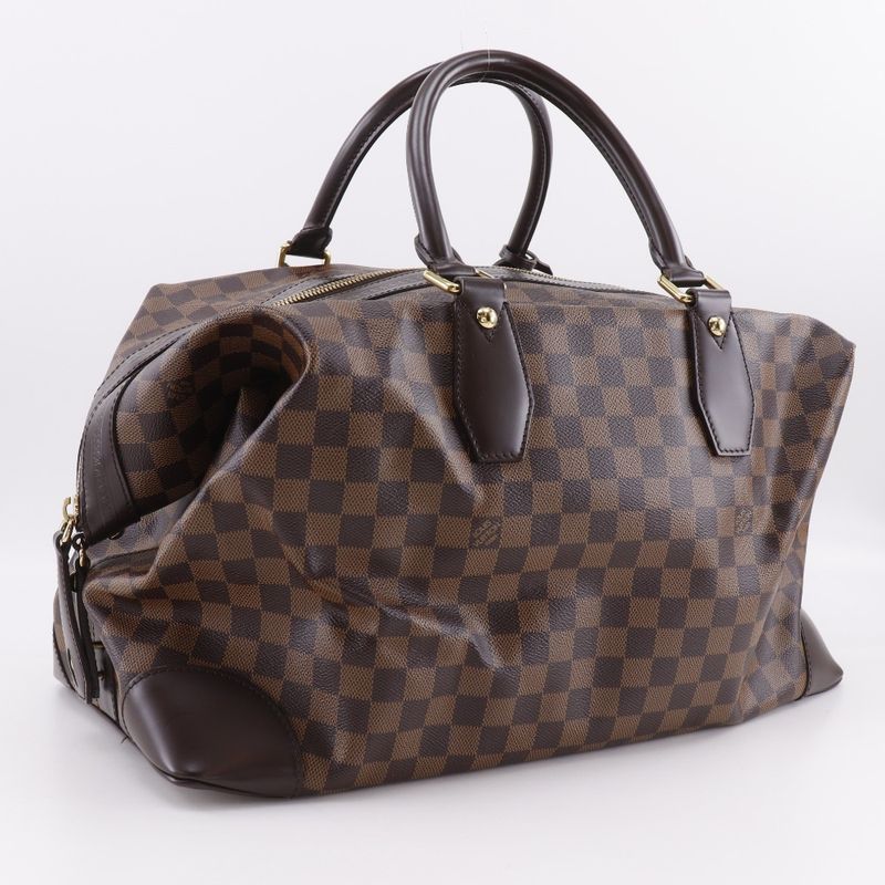 Louis Vuitton Vasslav N41537 Damier Canvas Brown Ce0026 Unisex Boston Bag