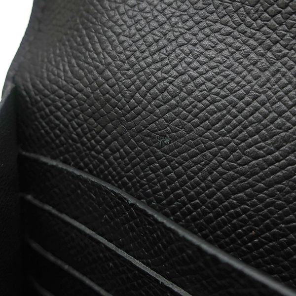 Hermes Long Wallet Kelly Wallet Long Vaux Epson Black Silver Hardware Black B