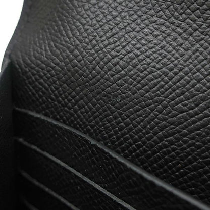 Hermes Long Wallet Kelly Wallet Long Vaux Epson Black Silver Hardware Black B