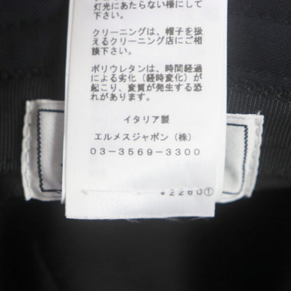 Hermes Fred Quarterbash Cotton Current Production Hat Black 58 Made In Italy