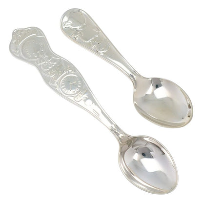 Tiffany & Co Baby Spoons Set Of 2 Bear And Sheep 925 Silver _ Tableware