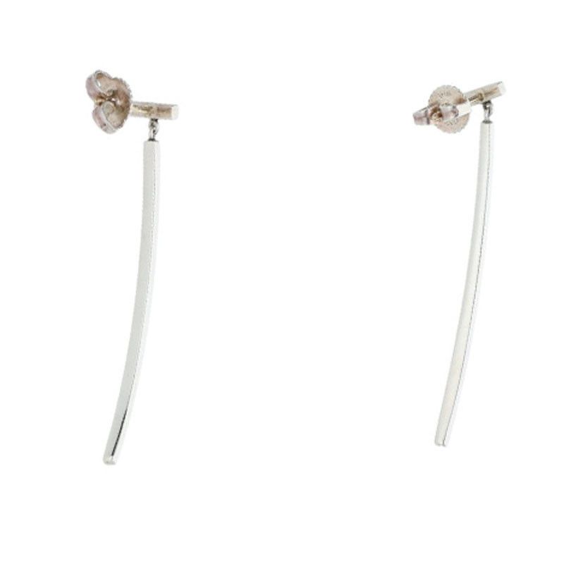 Tiffany & Co T-bar Silver Earrings Ladies