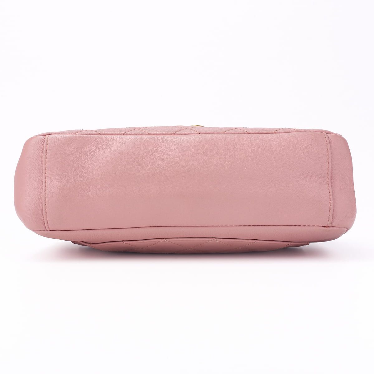 Chanel Mini Matelasse Round Flap Chain Shoulder Lambskin Pink With Gold