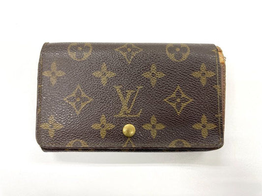 Louis Vuitton Monogram Porte Monet Vieux Trésor M61730 Foldable Wallet L-shape