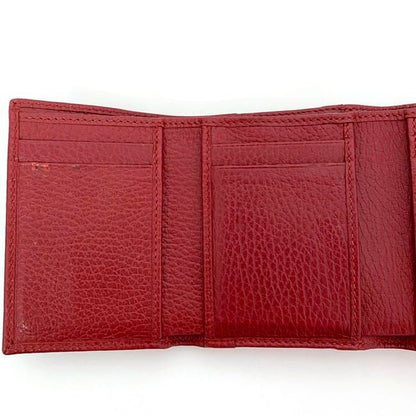 Gucci Trifold Wallet Ec21063 Red Marmont 474746